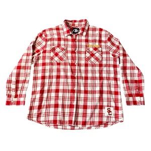 USC Trojans Flannel Shirt 2XL Darius Rucker Collection Red Plaid Long Sleeve